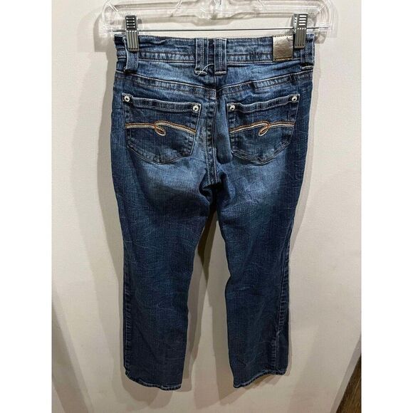 Girls Justice Premium Jeans Size 12P Boot Cut Stretch Mid Rise Denim - Picture 2 of 7